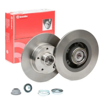 Bild av BREMBO 08.B397.27 Disque de frein 274 11 5 plein avec kit roulement roue, bague ABS RENAULT: GRAND SCENIC 3, Fluence
