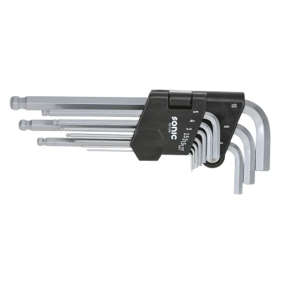 Bild av SONIC 601006 Ensemble de tournevis coudés 1.27mm, 1.5mm, 2mm, 2.5mm, 3mm, 4mm, 5mm, 6mm, 8mm, 10mm Acier chrome vanadium 10