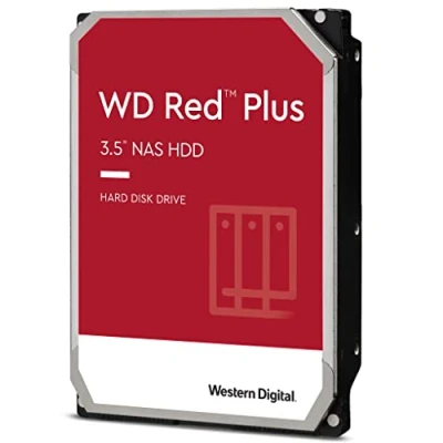 Bild av WD Red Plus 4 TB NAS 3,5 tum intern hårddisk 5 400 varv/rpM klass, SATA 6 Gb/s, CMR, 256 MB cache