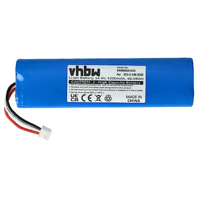 Bild av vhbw batteri ersättning för Ecovacs S01 Li 148 2600, S09 3200 dammsugare hem rengöring hemrobot (3200 mAh, 14,4 V, Ion)