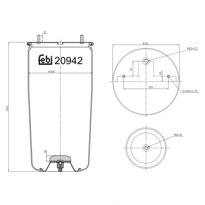 Bild av FEBI BILSTEIN 20942 Soufflet à air, suspension pneumatique