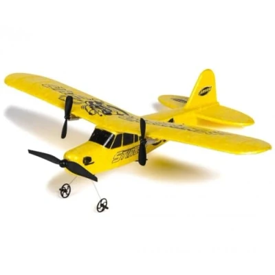 Bild av Carson 500505029 Stinger 340 2.4G 100% RTR fjärrstyrd flygplansmodell, radiostyrt flygplan, robust RTF (ready to fly) modell för nybörjare, inklusive batterier och fjärrkontroll, gul