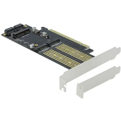 Bild av Delock Kontrollerkort mSATA, M.2 Card / mSATA låg profil SATA 6Gb/s, PCIe 4.0 x16