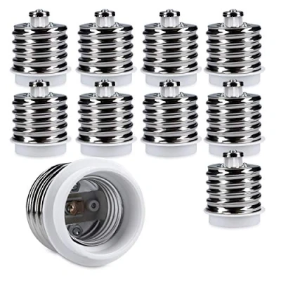 Bild av kwmobile E40 till E27 adapterkit lampsockel sockel adapter omvandlare Mogul bas medium för halogen, LED lampor 10 pack i vitt