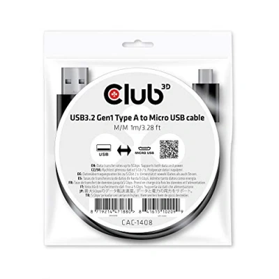 Bild av USB 3.2 Gen1 Type A till Micro kabel St./St. 1 m