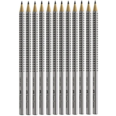Bild av Faber Castell 12 sparpack (2 x 6) blyertspennor GRIP 2001 (2, silver B)