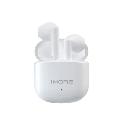Bild av 1MORE Q10 trådlösa hörsnäckor, Bluetooth 5.3 Half in ear lätta öronsnäckor, komfortpassform, stereohörlurar med djup bas dubbla mikrofoner, 26 timmars speltid, enstegsparning, IPX4 vit