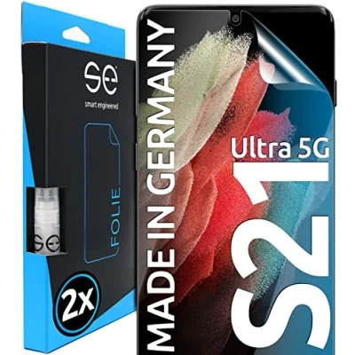Bild av 2 x 3D Skärmskydd för Samsung Galaxy S21 Ultra [smart engineered] Skyddsfilm, transparente displayskydd, skyddsfall vänliga, perfekta utskärningar, fodralvänligt