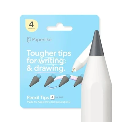 Bild av Paperlike Pencil Tips (4X) för Apple 1. &amp; 2. generationen, USB C Pro förbättrad skrivning, mer precision och autentisk papperskänsla