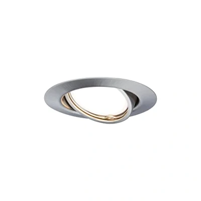 Bild av Paulmann 93412 LED infälld lampa Sockel rund svängbar inkl 1x5W spotlight set borstat järn spot metall 3000 K GU10