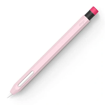 Bild av elago Klassiskt pennfodral kompatibelt med Apple Pencil 2:a generationens skyddsfodral, klassisk design, kompatibel magnetisk laddning och dubbeltryck (installationsinstruktioner måste läsas) (härligt rosa)