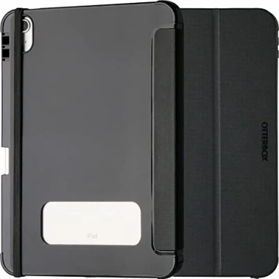 Bild av OtterBox React Folio Case för iPad 10,9 Tum (10:e gen 2022), stöttåligt, fallskyddat, ultratunt, skyddande foliofodral, testad till militärstandard,Zwart