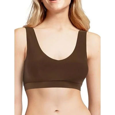 Bild av Chantelle mjuk stretch Osynlig v ringad vadderad sömlös bh ultrastretch ultra komfort, mycket och andra hudeffekt för alla kroppsformer damunderkläder från XS till XXL, Noyer, M/L