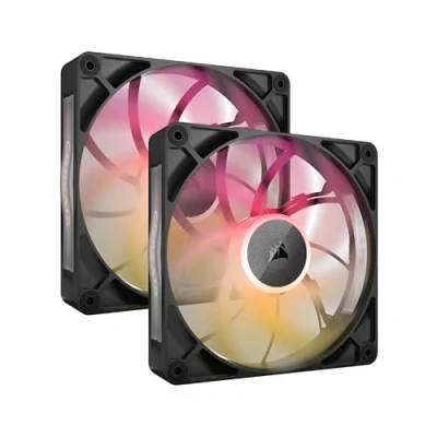 Bild av Corsair iCUE LINK RX140 MAX RGB (2 pack) Chassi fläkt 140mm Svart med LED 36 dBA