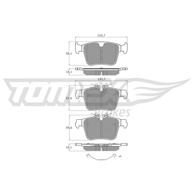Bild av Bromsbeläggssats, skivbroms TOMEX Brakes TX 60 40