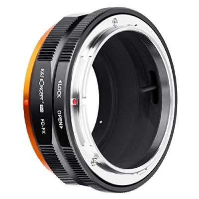 Bild av K&amp;F Concept Uppdaterad FD till FX adapter, manuell adapter för objektivmontering med Matting Varnish design, kompatibel Canon FL monteringslins och Fujifilm Fuji X Series monteringskameror