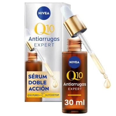Bild av Nivea Q10 anti rynk Expert Dubbelverkande Serum (30 ml), ansiktsserum med glyseringsteknik, aging ansiktstoner som blockerar skador orsakade av socker