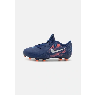 Bild av Nike Performance JR Phantom GX II FG/MG Unisex Fotbollsskor fasta dobbar för barn, Storlek: 33.5, Blue void/chrome Textil/syntet