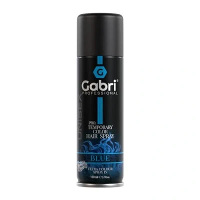 Bild av Gabri Color Spray 150 ml hårfärgsspray hårfärg för sprayning Pro Temporary Hair Colour (blå, (1 pack)