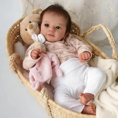 Bild av Scnbom Baby Reborn dockor silikon flickor 20inch 50cm realistic toddler levande bebis