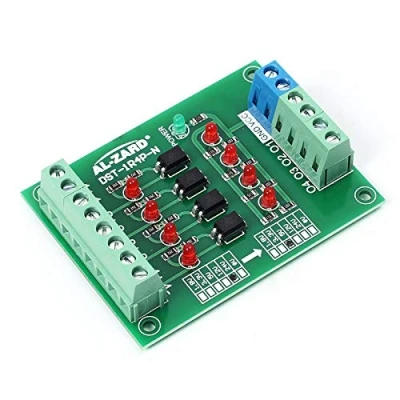Bild av DONGKER 4 bitars optoelement isolator, PLC signalnivå spänningsomvandlare kortmodul 3,3 V till 24 V/5 V/12 V/24 5 (24 V)