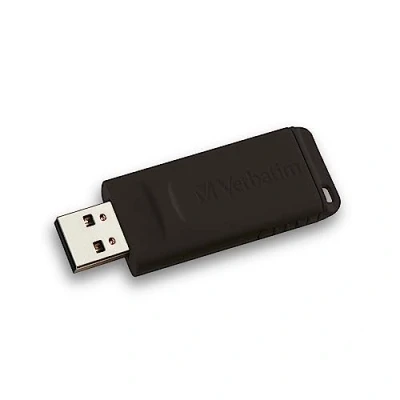 Bild av Verbatim Slider USB minne Drive 16 GB, 2.0, minnessinne, för bärbar dator Notebook Ultrabook TV bilradio, 2.0 pinne, datasticka med skjutmekanism, svart