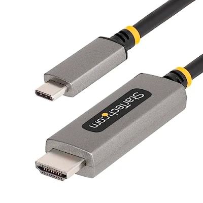 Bild av StarTech.com 2 m USB C till HDMI kabel, 8K 60 Hz, 4K 144 HDR10, 2.1 videoomvandlare kabel/adapter, DP gammalt mode/USB4/Thunderbolt 3/4 kompatibel (135B USBC HDMI212M)