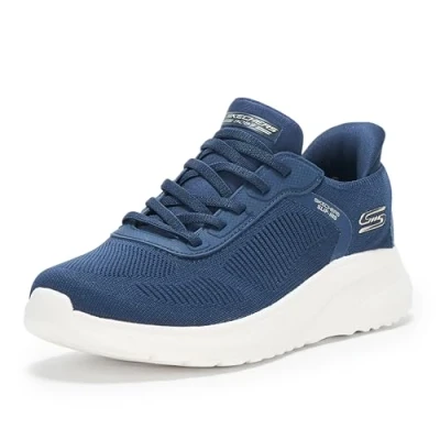 Bild av Skechers kvinnors handsfree slip on Bobs Squad Chaos Current Muse Sneaker, Marinblått Xsp, 40.5 EU