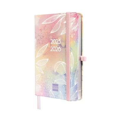 Bild av Finocam Minimal 18 month Planner 2025 2026 Horizontal Week View July December (18 months) Pretty International