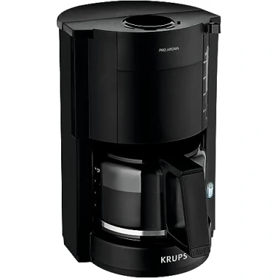 Bild av Krups ProAroma Filterkaffemaskin, 1050 W, Metall, 10 Koppar, Svart