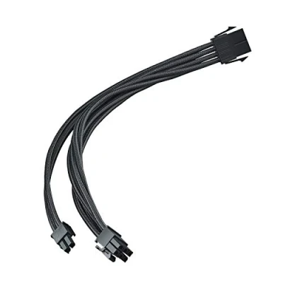 Bild av SilverStone PP07E Förlängningskabel för ström 8 stifts PCIe (6+2) (hane) till (hona) 30 cm svart