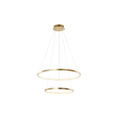 Bild av JUST LIGHT. LED hänglampa Circle guld, 2 lampor
