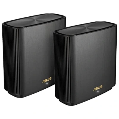 Bild av ASUS ZenWiFi XT9 AX7800 Set om 2 svart kombinerbar router (thhering som 4G och 5G ersättning, Whole Home Tri band AI Mesh WiFi 6 system, 2,5 G port, täckning på upp till 530 kvm)