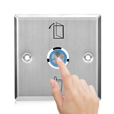Bild av Exit switch knapp för dörren åtkomstkontroll med indikatorlampa system hemmet, kontoret, gate