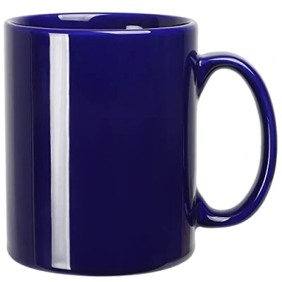 Bild av SHOWFULL stor kaffemugg, 645 ml kaffemuggar, 650 släta keramiska tekoppar, kapacitet och handtag, för kontor, hem, blå