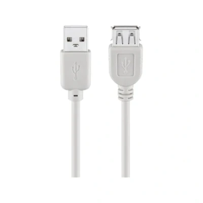 Bild av Wentronic USB 2.0 förlängning (A kontakt till A uttag) grå 3 m