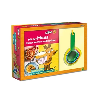 Bild av mit der Maus lecker kochen und backen: Tolles Set Rezept Buch 5 Messbechern Ab 3 Jahren