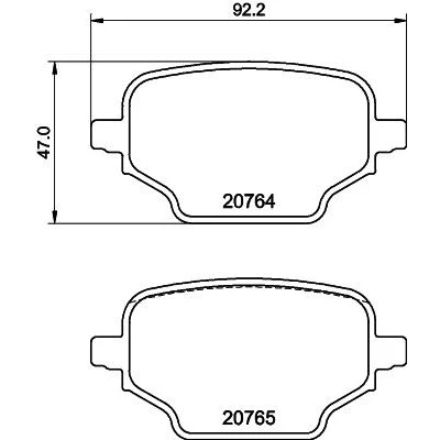 Bild av HELLA 8DB 355 039 911 Jeu de plaquettes frein non préparé pour indicateur d&#039;usure avec vis d&#039;étrier accessoires