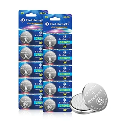 Bild av CR2032 Battery 3V Lithium Coin Button Cell 10 Count 【5 Year Warranty】