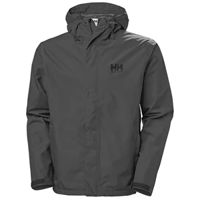 Bild av Helly Hansen Seven J Regnjacka, herr, vattentät, vindtät, andningsaktiv, 980 ebenholts, storlek L