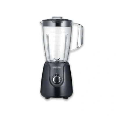 Bild av SEVERIN Standmixer med 1,5 L blandningsbehållare av Tritan, mixer 2 nivåer och pulsfunktion, kraftfull köksmixer blad rostfritt stål, 600 W, svart, SM 3707