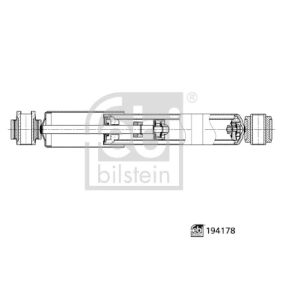 Bild av FEBI BILSTEIN 194178 stötdämpare Bakaxel vänster, höger Gastryck Teleskop övre ögla, nedre ögla