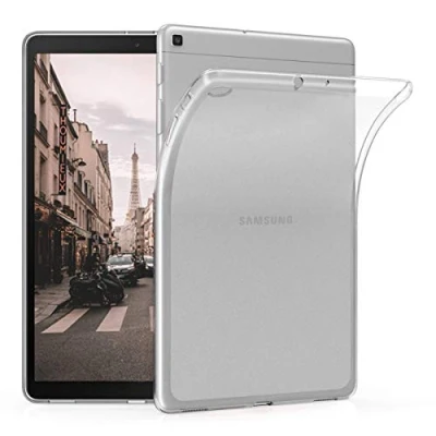 Bild av kwmobile fodral kompatibelt med Samsung Galaxy Tab A 10.1 (2019) mjukt TPU bakskydd för surfplatta matt transparent