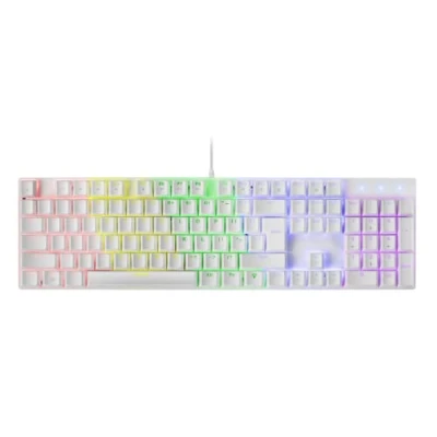 Bild av MARSGAMING Gaming MK422 vitt, mekaniskt tangentbord RGB, antitighosting, mekanisk brytare röd, USA språk, MK422WRUS