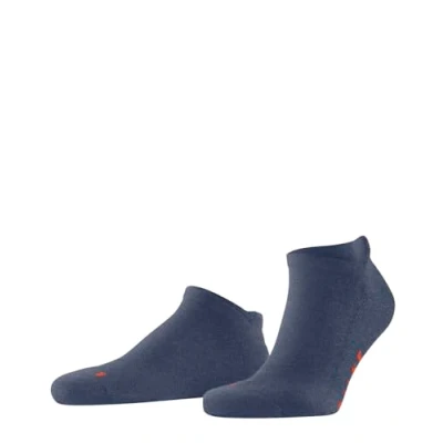 Bild av FALKE Unisex sneakerstrumpor Keep Warm U SN ull kort enfärgad 1 par, Blå (Ocean Melange 6776), 37 38, 37/38 EU