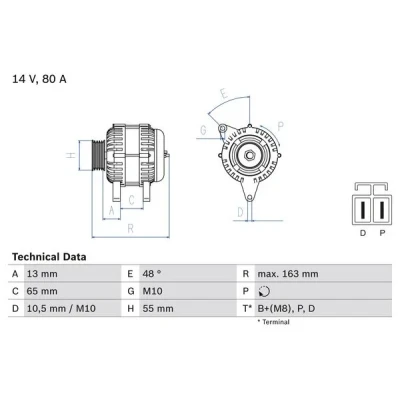 Bild av Generator BOSCH 0 986 082 710