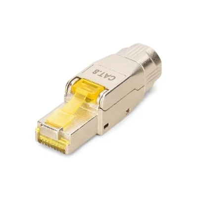 Bild av DIGITUS DN 93838 Nätverkskontakt Cat 8.1 1 styck 360 Skärmad RJ45 Fältkontakt Verktygslös montering 2000 MHz 25/40GBase T 40 Gbit/s AWG 26/7 till 22/1