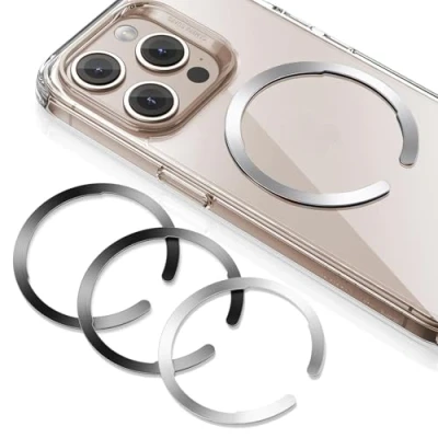 Bild av ESR för MagSafe ring, 4 pack magnetisk universellt klistermärke, konverteringssats iPhone 16/15/14/13/12/11/X/8 serien, Samsung Galaxy S24/S23/S22/S21/S20, tillbehör, svart