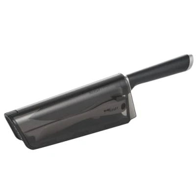 Bild av Tefal Ever Sharp 16,5 cm kockkniv, integrerad slipmaskin i locket, skiva, kort och pivot dubbelpivot slipteknik, låssystem, tyskt rostfritt stål, enkel rengöring, svart