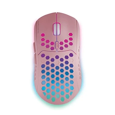 Bild av MARSGAMING Mars Gaming MMW3P, trådlös spelmus, RGB flöde, ultralätt 79 g, 3200DPI, rosa